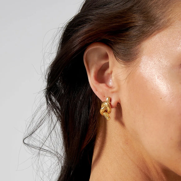 1 Pair Simple Style Classic Style Solid Color Polishing Plating 304 Stainless Steel 18K Gold Plated Ear Studs