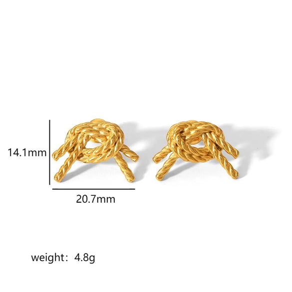 1 Pair Simple Style Classic Style Solid Color Polishing Plating 304 Stainless Steel 18K Gold Plated Ear Studs