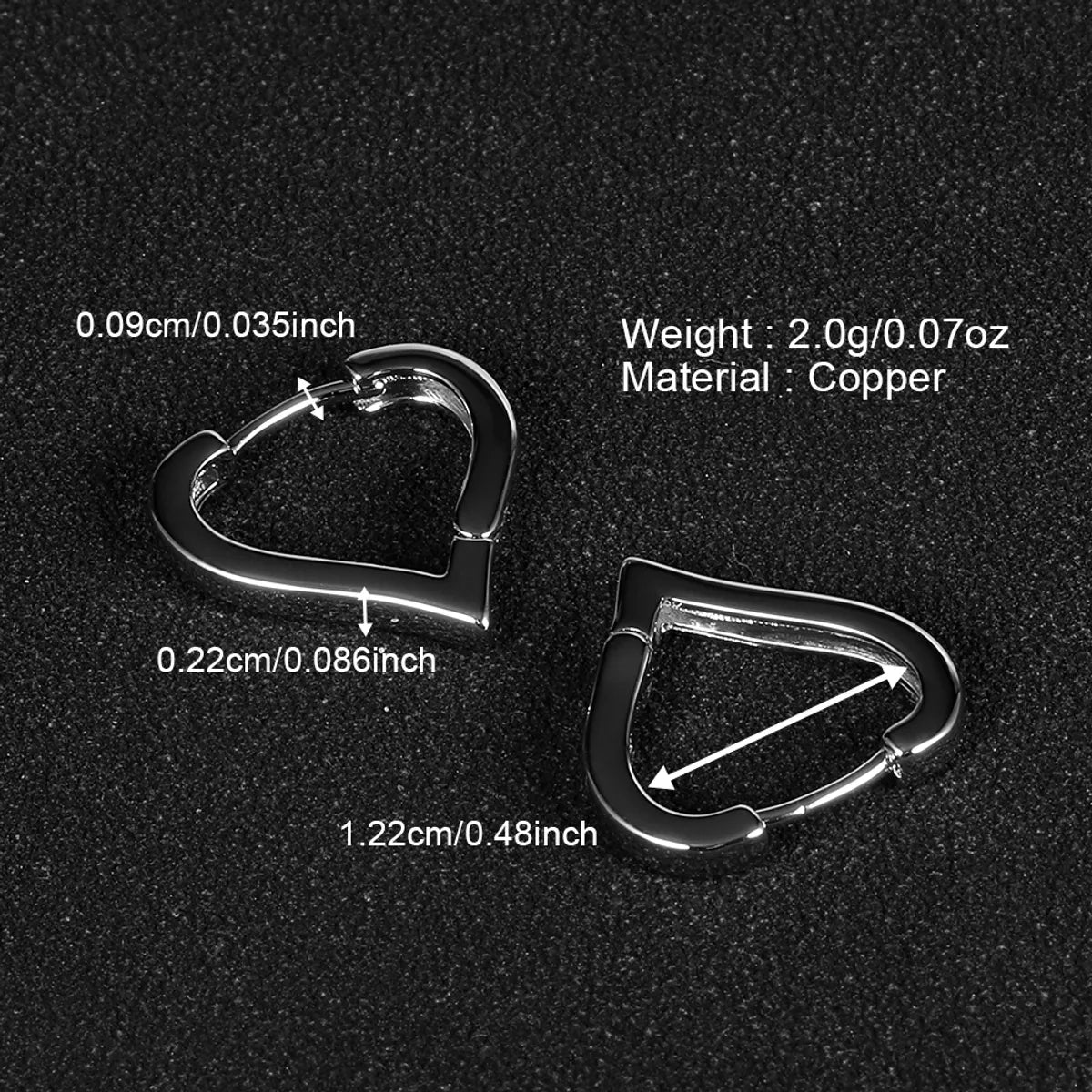 1 Pair Simple Style Classic Style Solid Color Polishing Plating Copper White Gold Plated Earrings