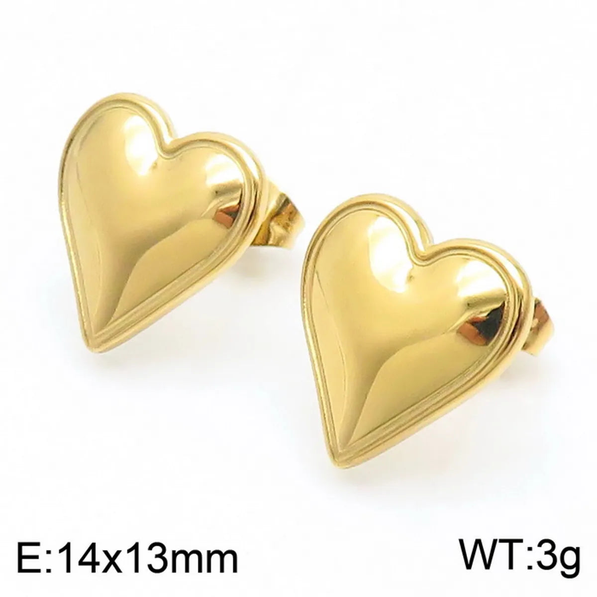 1 Pair Simple Style Classic Style Solid Color Stainless Steel 18K Gold Plated Drop Earrings