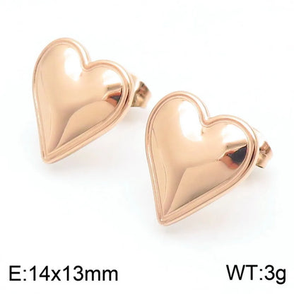 1 Pair Simple Style Classic Style Solid Color Stainless Steel 18K Gold Plated Drop Earrings