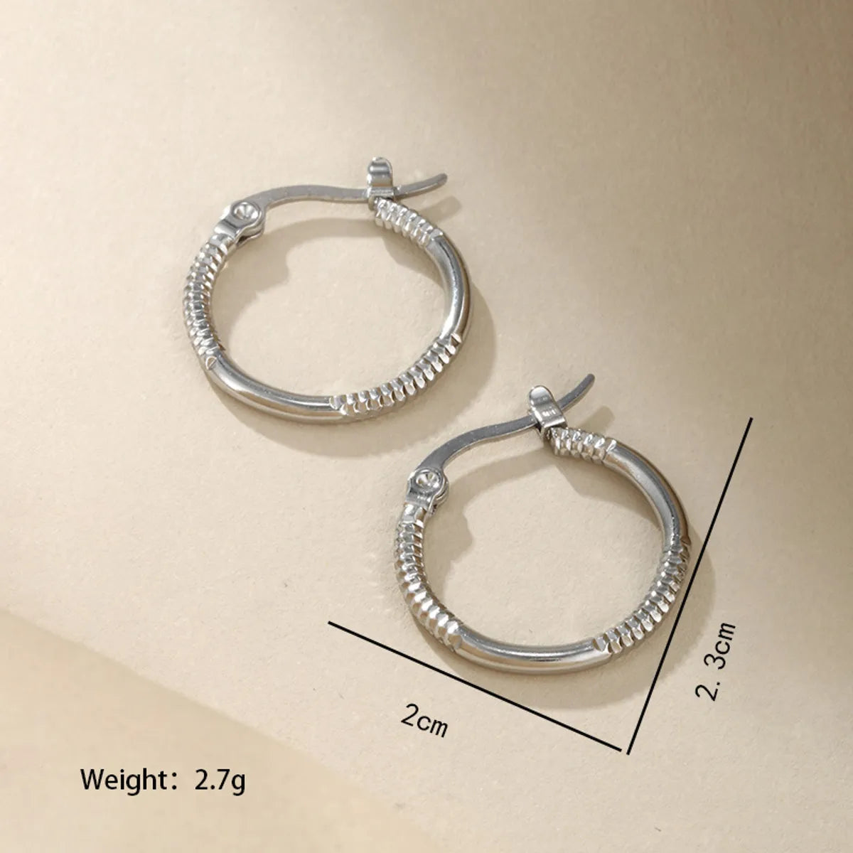 1 Pair XUPING Simple Style Classic Style Solid Color 304 Stainless Steel Earrings