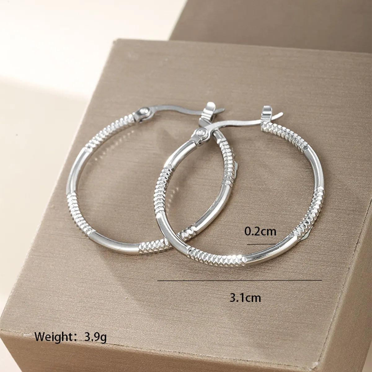 1 Pair XUPING Simple Style Classic Style Solid Color 304 Stainless Steel Earrings