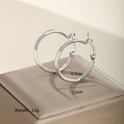 1 Pair XUPING Simple Style Classic Style Solid Color 304 Stainless Steel Earrings