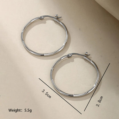 1 Pair XUPING Simple Style Classic Style Solid Color 304 Stainless Steel Earrings