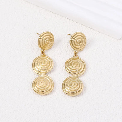 1 Pair Simple Style Classic Style Solid Color Zinc Alloy Drop Earrings