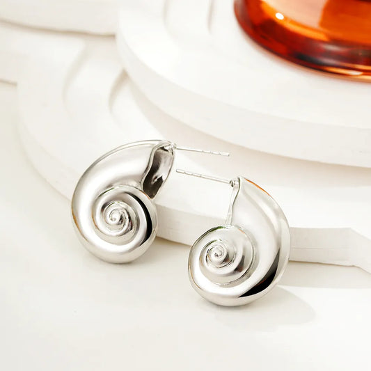 1 Pair Simple Style Classic Style Spiral Copper Ear Studs