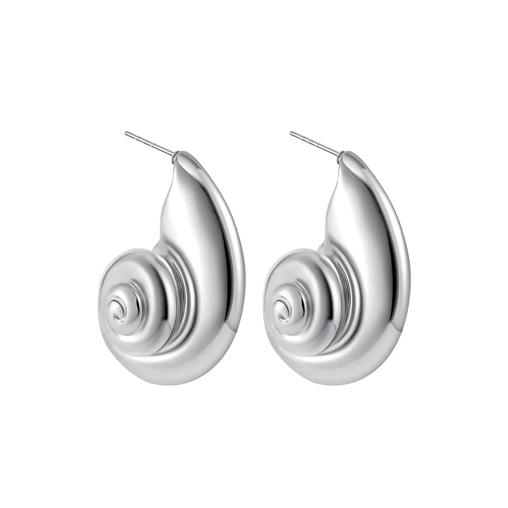 1 Pair Simple Style Classic Style Spiral Copper Ear Studs