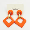 1 Pair Simple Style Classic Style Square Stoving Varnish Arylic Drop Earrings