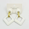 1 Pair Simple Style Classic Style Square Stoving Varnish Arylic Drop Earrings