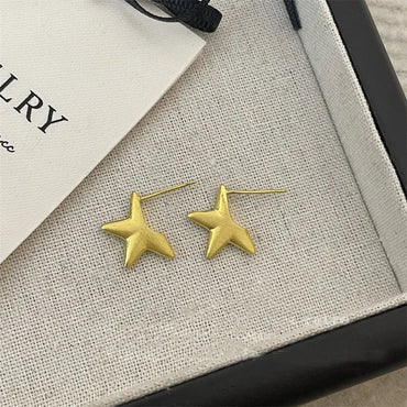 1 Pair Simple Style Classic Style Star Plating Alloy Ear Studs