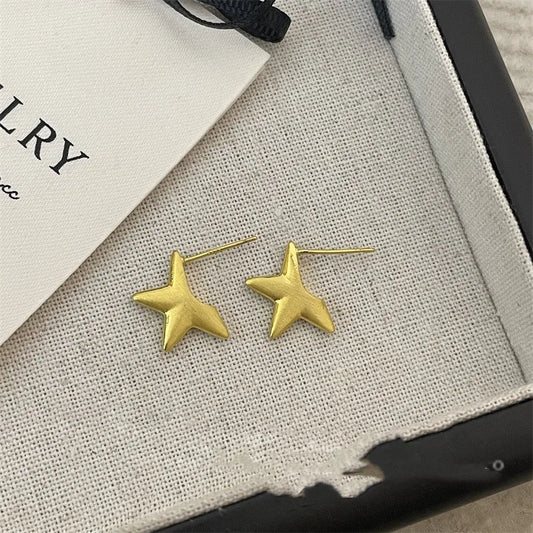 1 Pair Simple Style Classic Style Star Plating Alloy Ear Studs