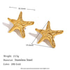 1 Pair Simple Style Classic Style Starfish 304 Stainless Steel 18K Gold Plated Ear Studs