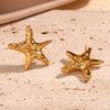 1 Pair Simple Style Classic Style Starfish 304 Stainless Steel 18K Gold Plated Ear Studs