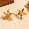 1 Pair Simple Style Classic Style Starfish 304 Stainless Steel 18K Gold Plated Ear Studs