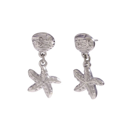 1 Pair Simple Style Classic Style Starfish 304 Stainless Steel Drop Earrings