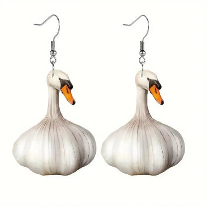 1 Pair Simple Style Classic Style Swan Arylic Drop Earrings