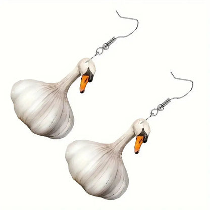 1 Pair Simple Style Classic Style Swan Arylic Drop Earrings