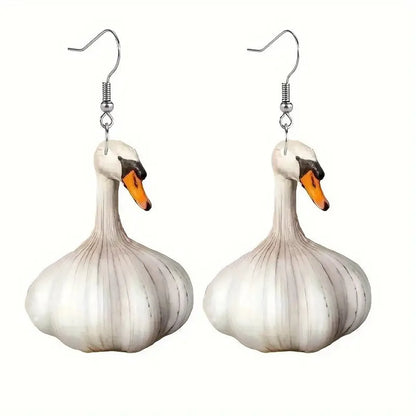 1 Pair Simple Style Classic Style Swan Arylic Drop Earrings