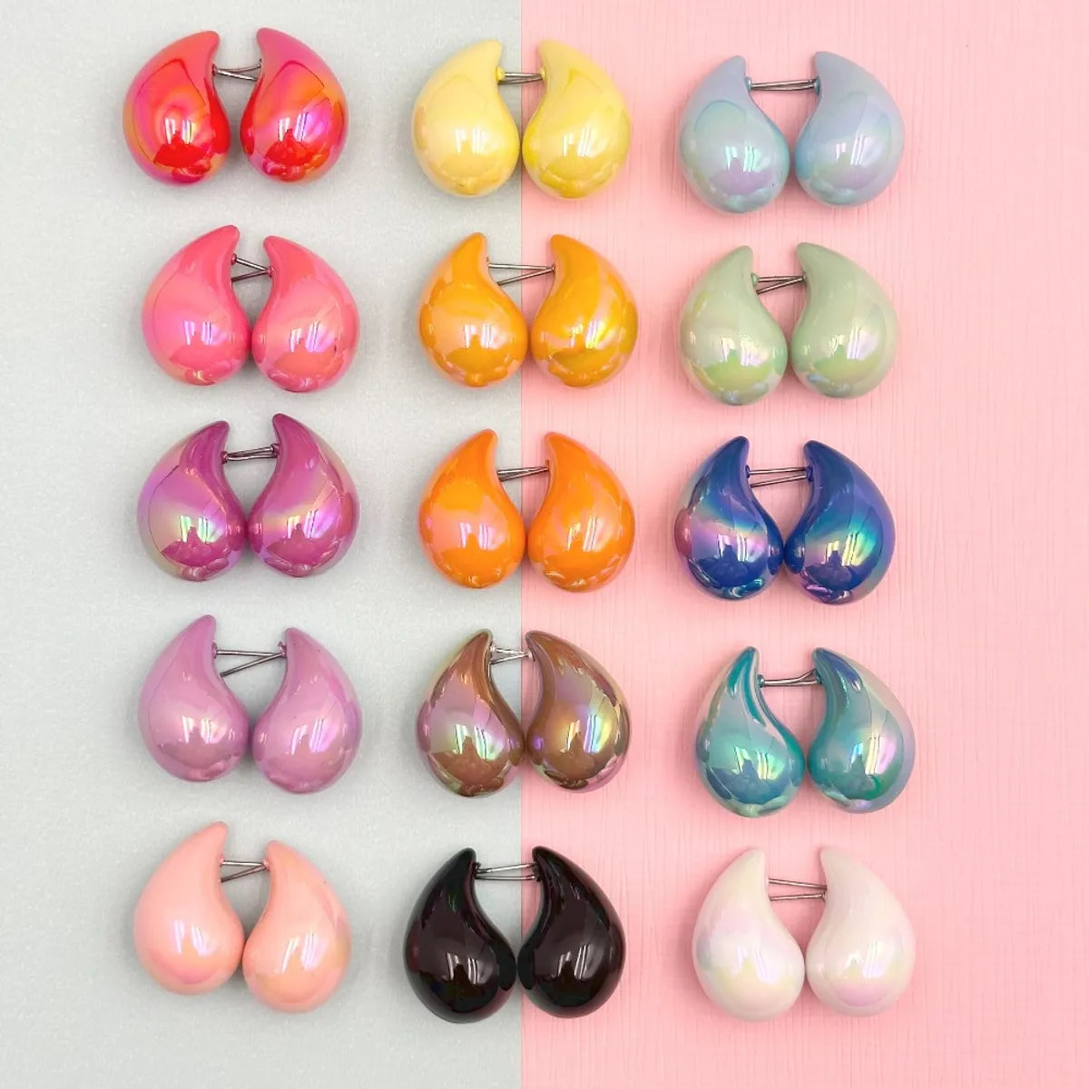 1 Pair Simple Style Classic Style Water Droplets Arylic Ear Studs