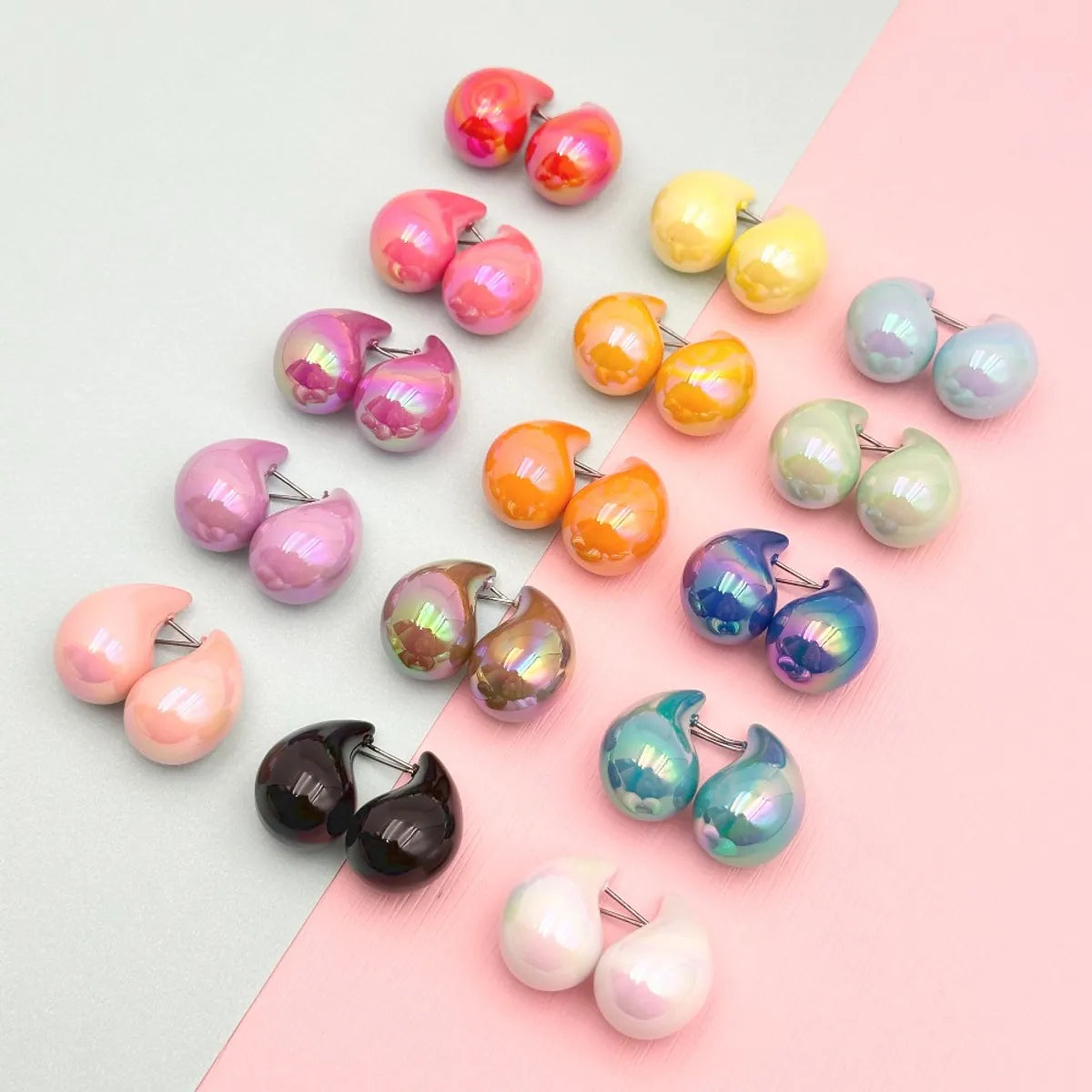 1 Pair Simple Style Classic Style Water Droplets Arylic Ear Studs