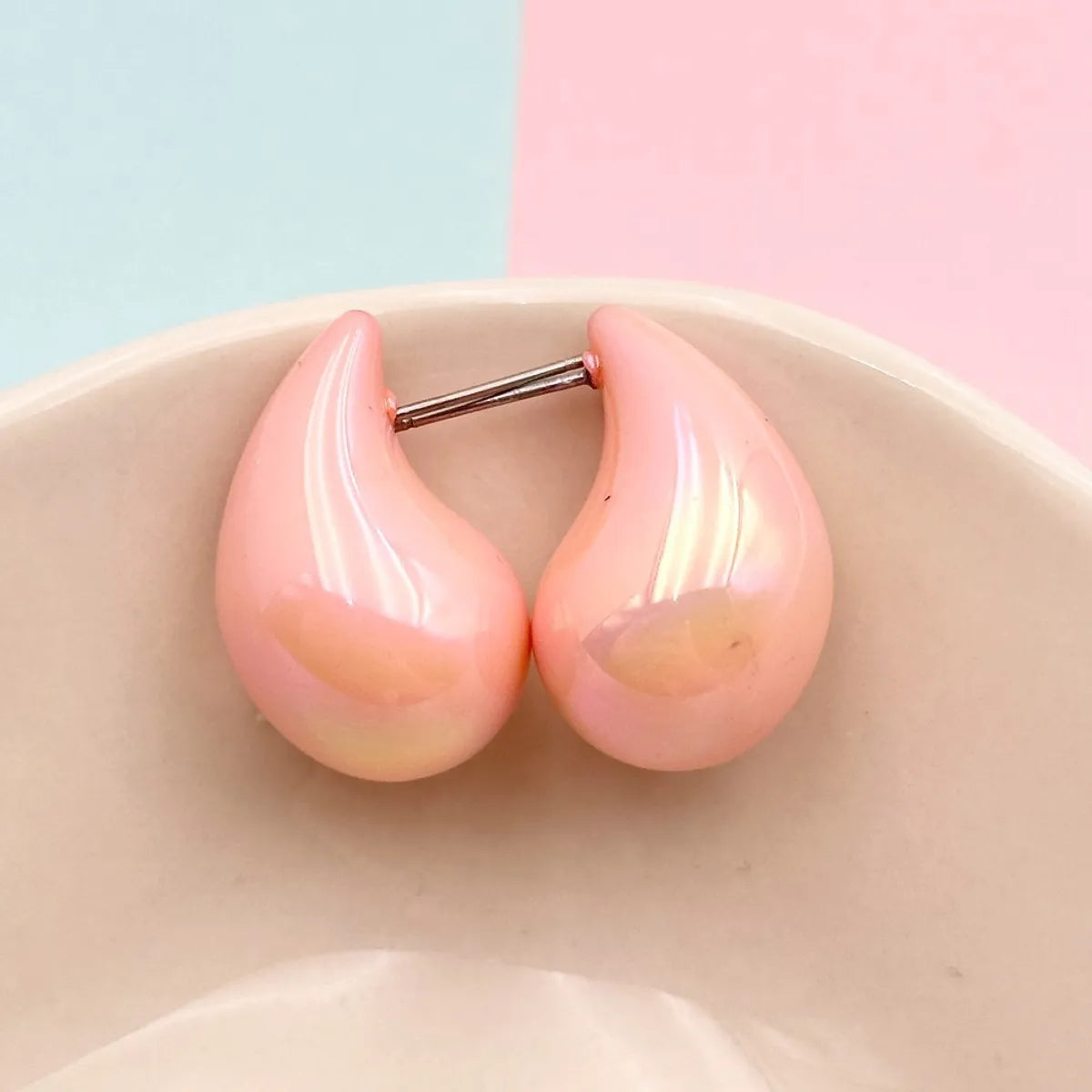 1 Pair Simple Style Classic Style Water Droplets Arylic Ear Studs