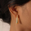 1 Pair Simple Style Classic Style Water Droplets Plating 201 Stainless Steel 18K Gold Plated Ear Studs