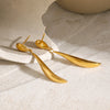 1 Pair Simple Style Classic Style Water Droplets Plating 316 Stainless Steel  18K Gold Plated Drop Earrings