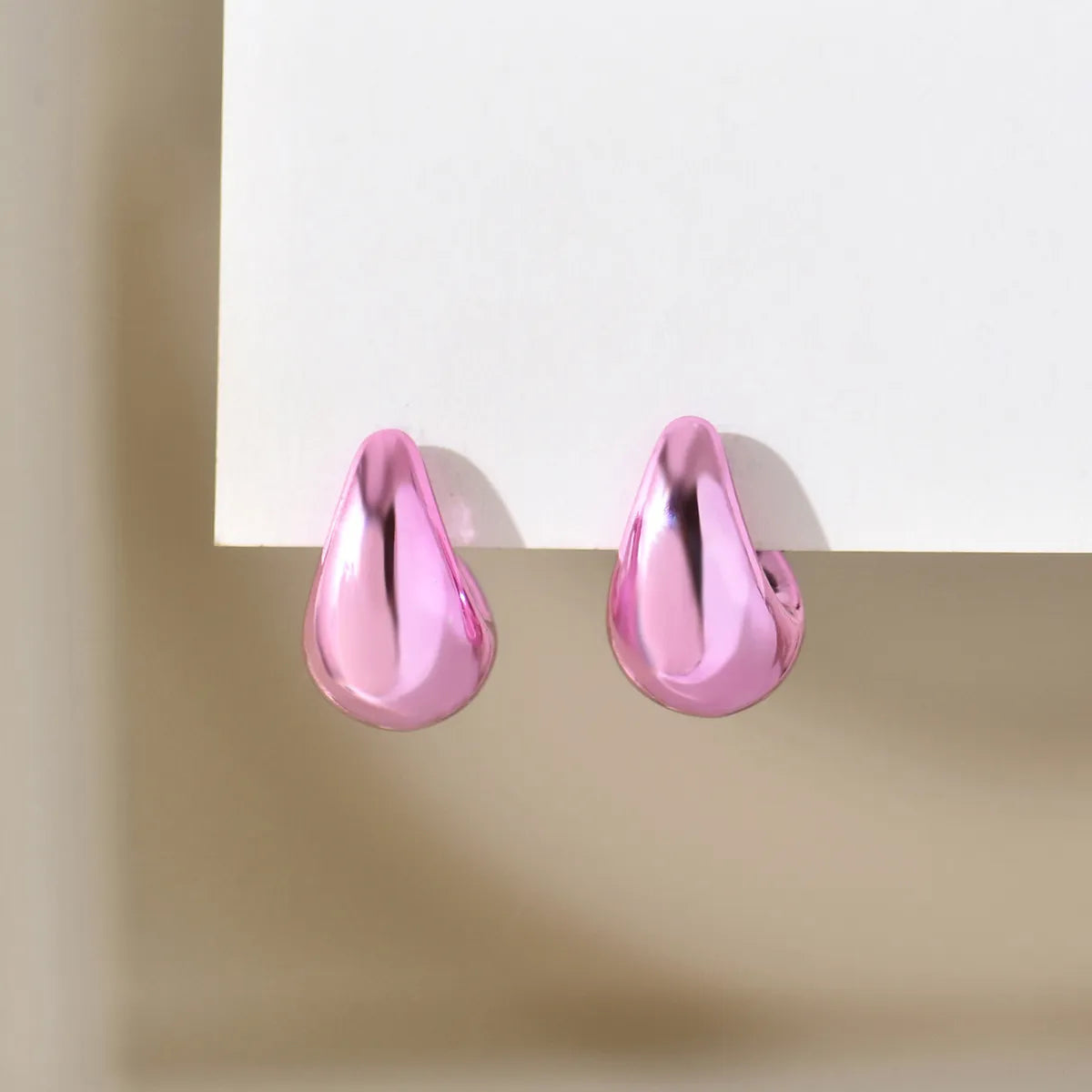 1 Pair Simple Style Classic Style Water Droplets Plating Arylic Ear Studs