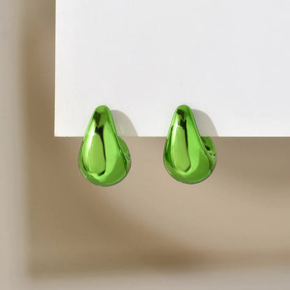 1 Pair Simple Style Classic Style Water Droplets Plating Arylic Ear Studs