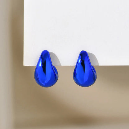 1 Pair Simple Style Classic Style Water Droplets Plating Arylic Ear Studs