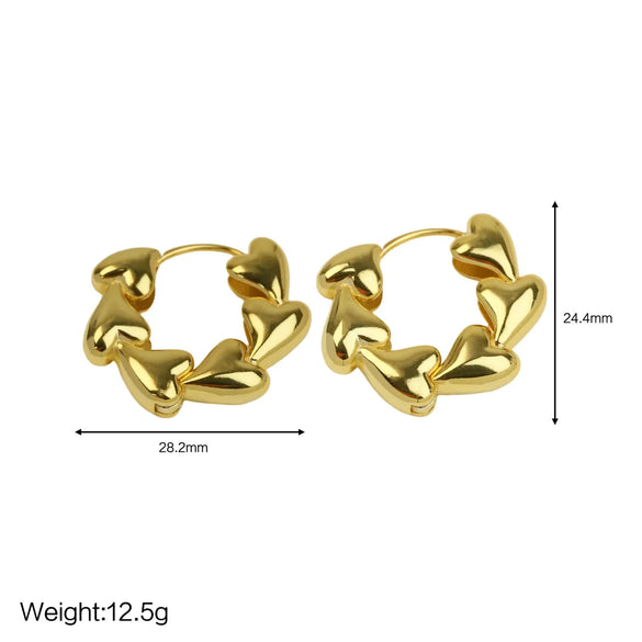 1 Pair Simple Style Classic Style Water Droplets Plating Brass Earrings