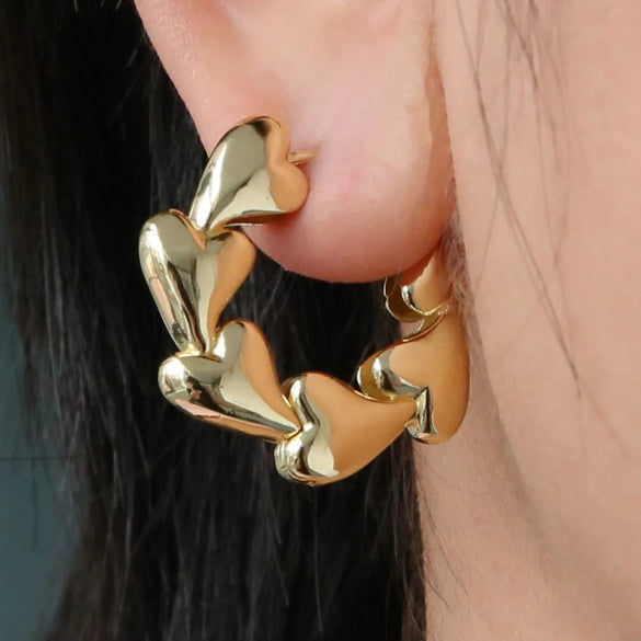 1 Pair Simple Style Classic Style Water Droplets Plating Brass Earrings