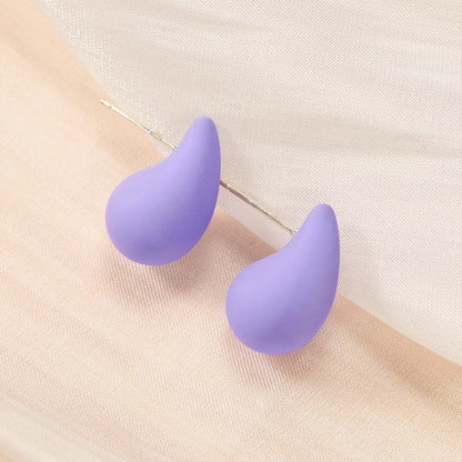 1 Pair Simple Style Classic Style Water Droplets Water Drop Arylic Ear Studs