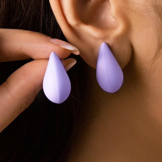 1 Pair Simple Style Classic Style Water Droplets Water Drop Arylic Ear Studs