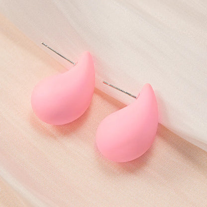 1 Pair Simple Style Classic Style Water Droplets Water Drop Arylic Ear Studs