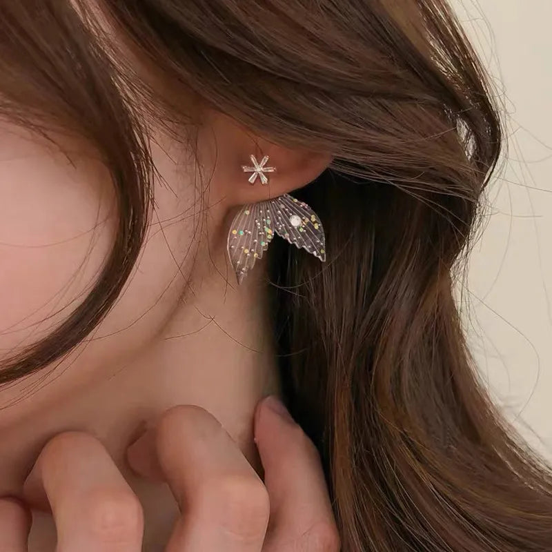 1 Pair Simple Style Color Block Inlay Alloy Zircon Ear Studs