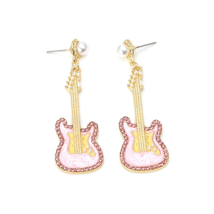 1 Pair Simple Style Color Block Inlay Zinc Alloy Rhinestones Ear Studs