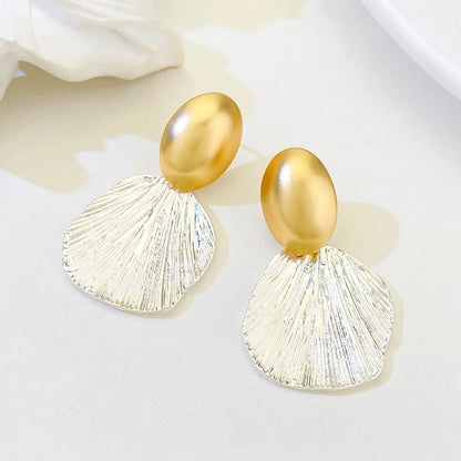 1 Pair Simple Style Color Block Plating Alloy Drop Earrings