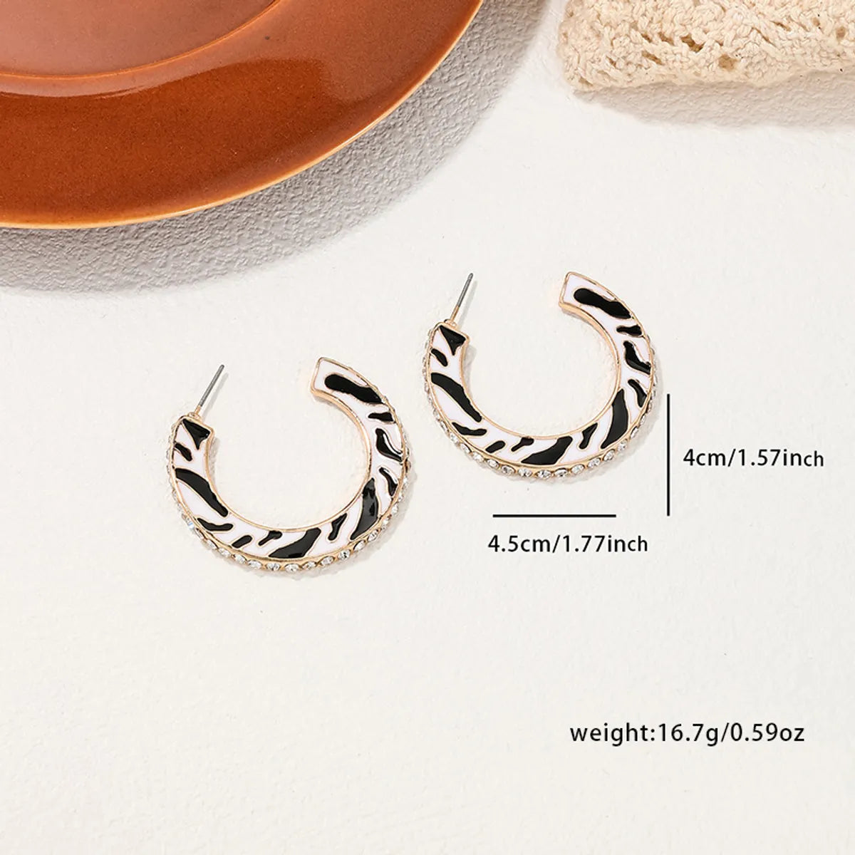 1 Pair Simple Style Color Block Plating Metal Gold Plated Ear Studs