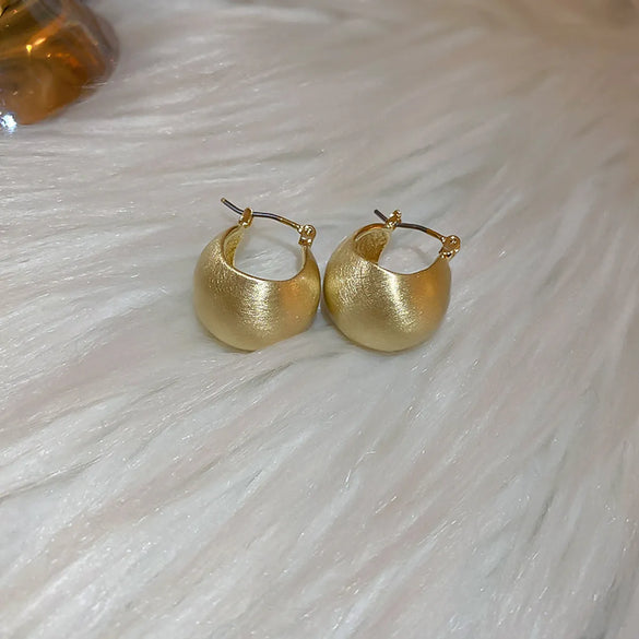 1 Pair Simple Style Commute C Shape Water Droplets Plating Alloy Earrings