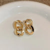 1 Pair Simple Style Commute C Shape Water Droplets Plating Alloy Earrings