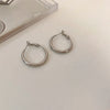 1 Pair Simple Style Commute C Shape Water Droplets Plating Alloy Earrings