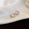 1 Pair Simple Style Commute C Shape Water Droplets Plating Alloy Earrings