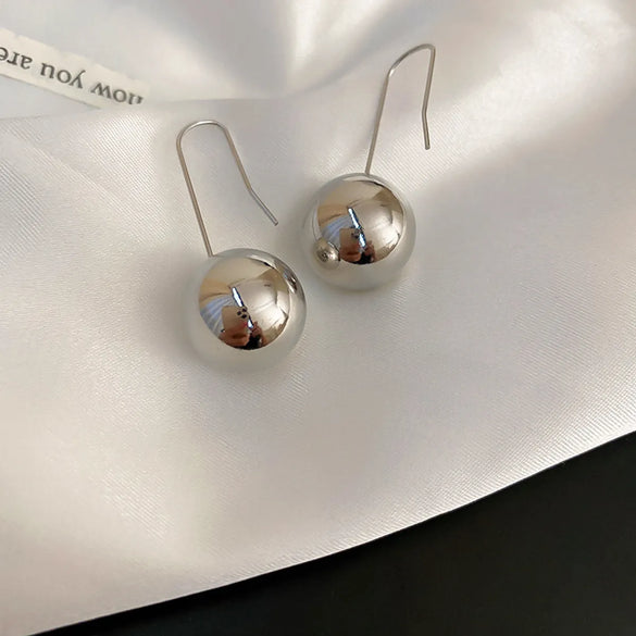 1 Pair Simple Style Commute C Shape Water Droplets Plating Alloy Earrings
