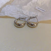 1 Pair Simple Style Commute C Shape Water Droplets Plating Alloy Earrings