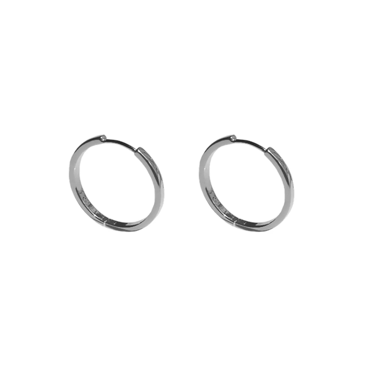 1 Pair Simple Style Commute Circle Patchwork Copper Hoop Earrings