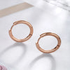 1 Pair Simple Style Commute Circle Plating Stainless Steel 14k Gold Plated 18k Gold Plated White Gold Plated Hoop Earrings