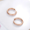1 Pair Simple Style Commute Circle Plating Stainless Steel 14k Gold Plated 18k Gold Plated White Gold Plated Hoop Earrings