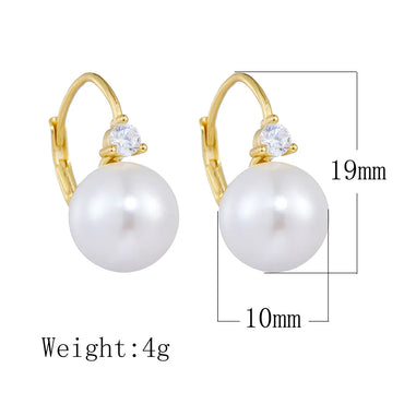 1 Pair Simple Style Commute Color Block Plating Inlay Sterling Silver Pearl 14k Gold Plated Rhodium Plated Drop Earrings